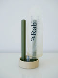 drippr FlaskDry military green and grey - Rab soft flask drying upside down on the drying rack.